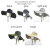 Hiking Men Women Breathable Boonie Bucket Cap Wide Visor Brim Hat Summer Fishing Sun Fisherman Hat