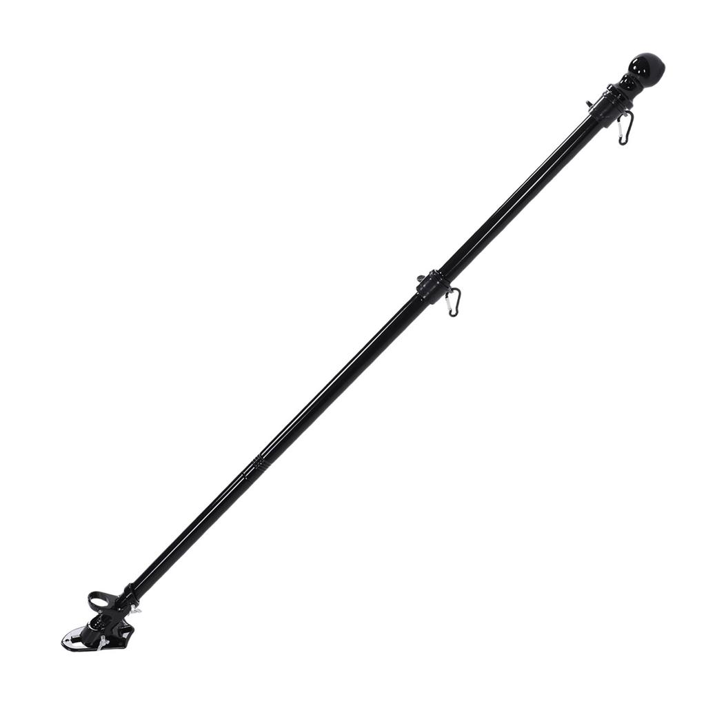 Flag Pole Heavy Duty Carbon Steel Anti Tangling 2 Mounting Angle Adjustable Flag Pole Kit for Outside House