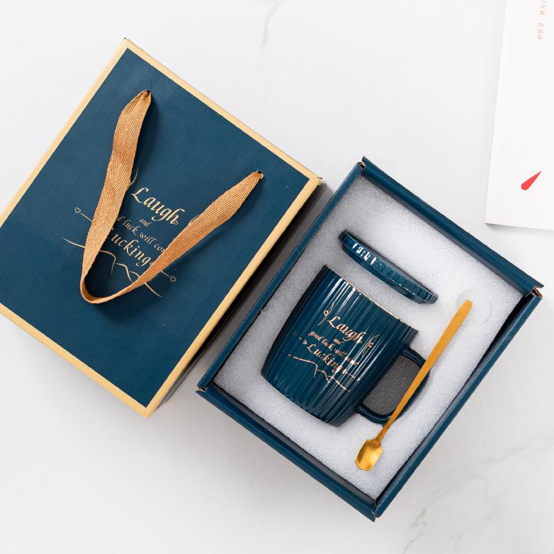 Creative Simple Ceramic Cup Ins Style Mug Coffee Cup Gift Box
