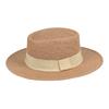 New summer women's breathable woven straw hat flat top top top hat fashionable versatile hat seaside beach sun protection hat