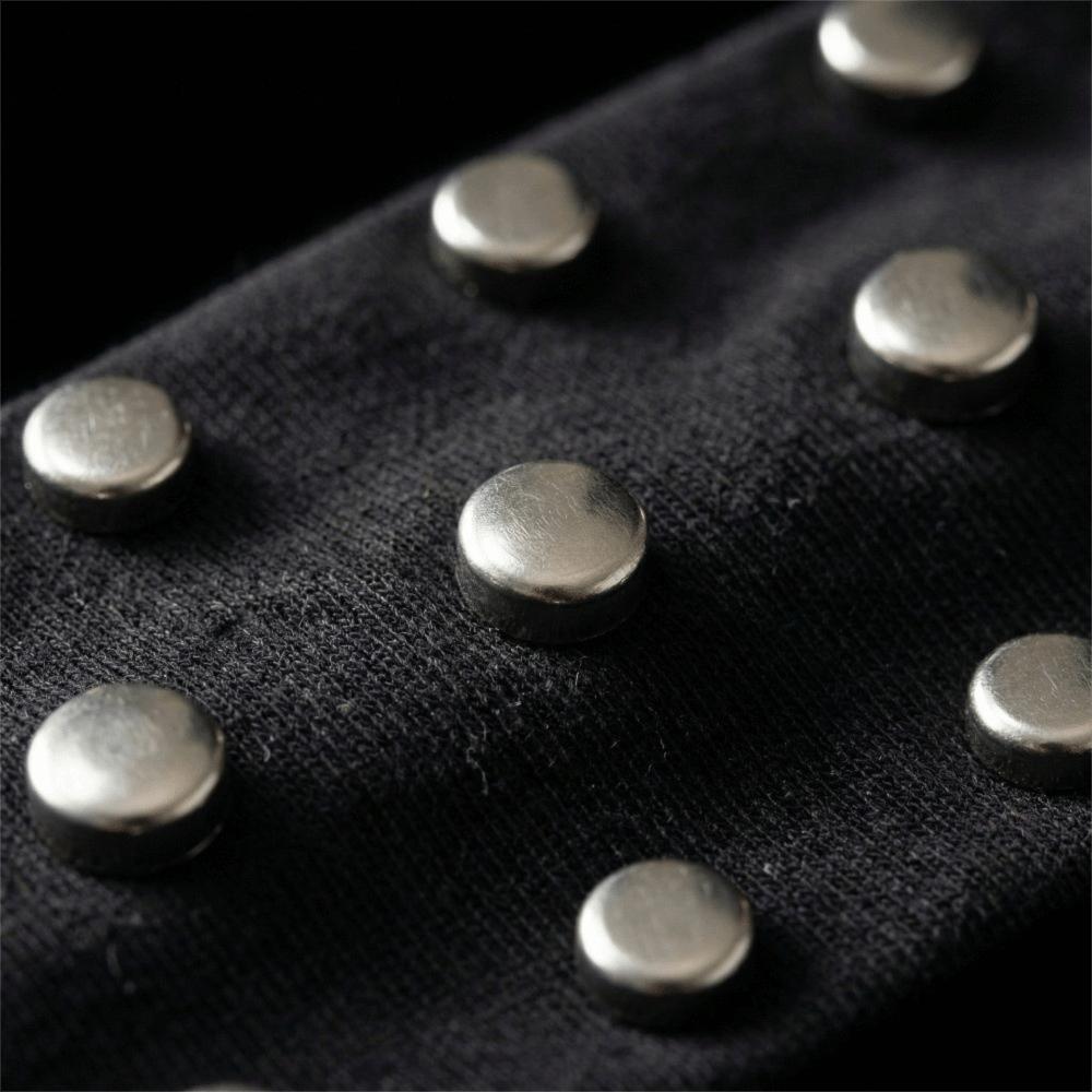 Solid Color Punk Headwrap Korean Style Elastic Hair Band Elegant Rivet Headbands  Headwear