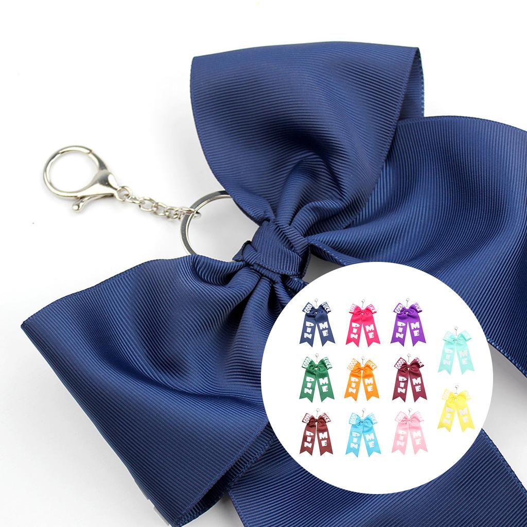 2 Stück Übertriebene Cheerleader-Schlüsselanhänger Stilvolle Schleifenform Mit Quasten Taschen-Hängeornament Perfekt Für Geschenke Und Dekorationen