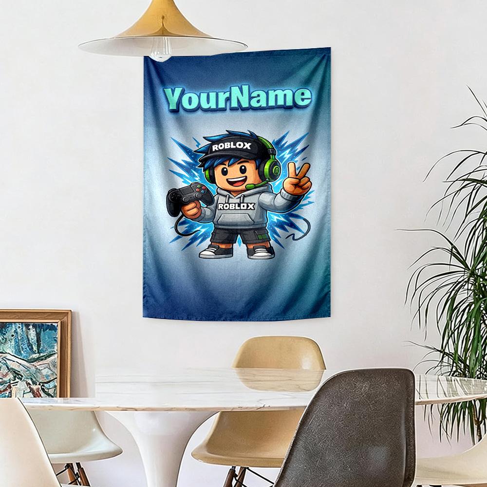 Roblox Custom Your Name Wall Decor Tapestry Art For Pet Memorial Birthdaywedding Party Backdrop Family Gift