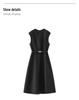 High-End Commuting Slimming Sleeveless Court Style Women's Dress - Summer Waist-Cinching Vest Dress