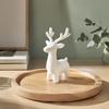 Kleines Schaufenster 3D-gedruckte Elchstatue, Minimalistische nordische Stilfigurine, Langlebiges PLA-Handwerk Modernes dekoratives Tierornament für Weihnachten
