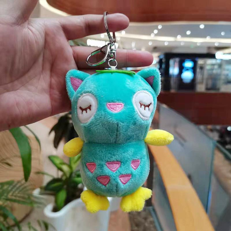 

Charming Cat Owl Plush Keychain Adorable Car Bag Accessory Fluffy Doll
