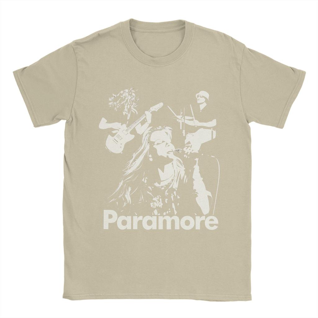 Paramore Band Cotton T Shirt For Mens Summer  Funny T Shirts Crew Neck Leisure Tees Oversized Pattern Clothing