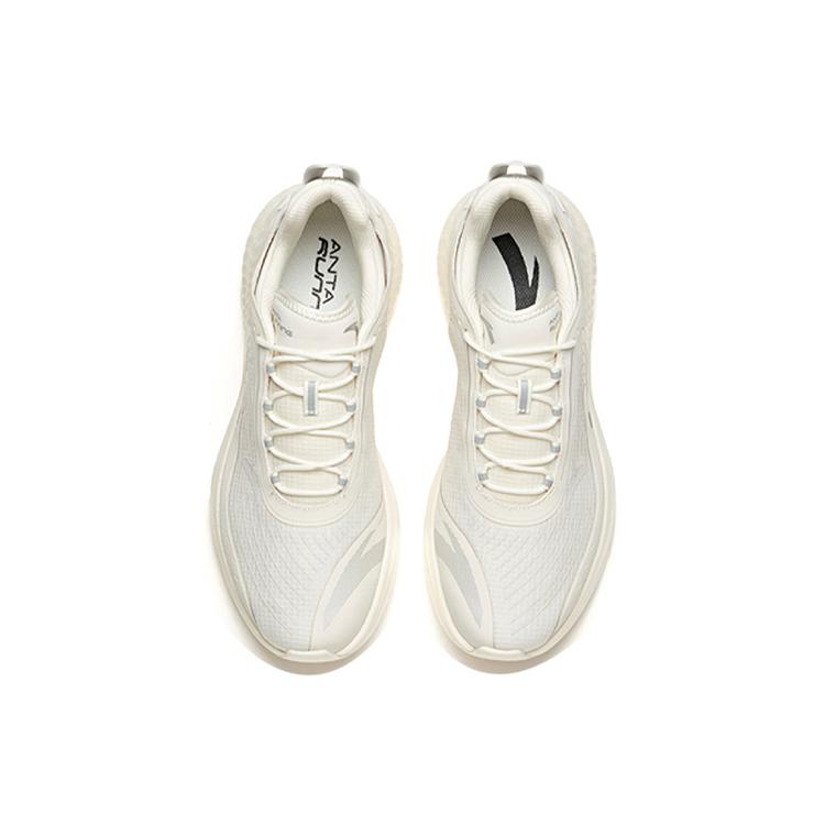 New Anta C37+ Slip Resistant Breathable Low Top Running Shoes Men's White Silver 912045537-1