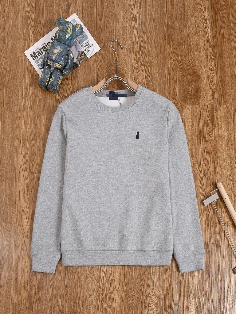 Men's High-End Pure Cotton Polo Sweatshirt – Long Sleeve, Embroidered Label, Business Casual, Cross-Border Style