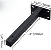 1 PC Floating Shelf Brackets Heavy Duty, Square Shelving Brackets, Metal Floating Shelf Supports, Black Wall Mount Brackets