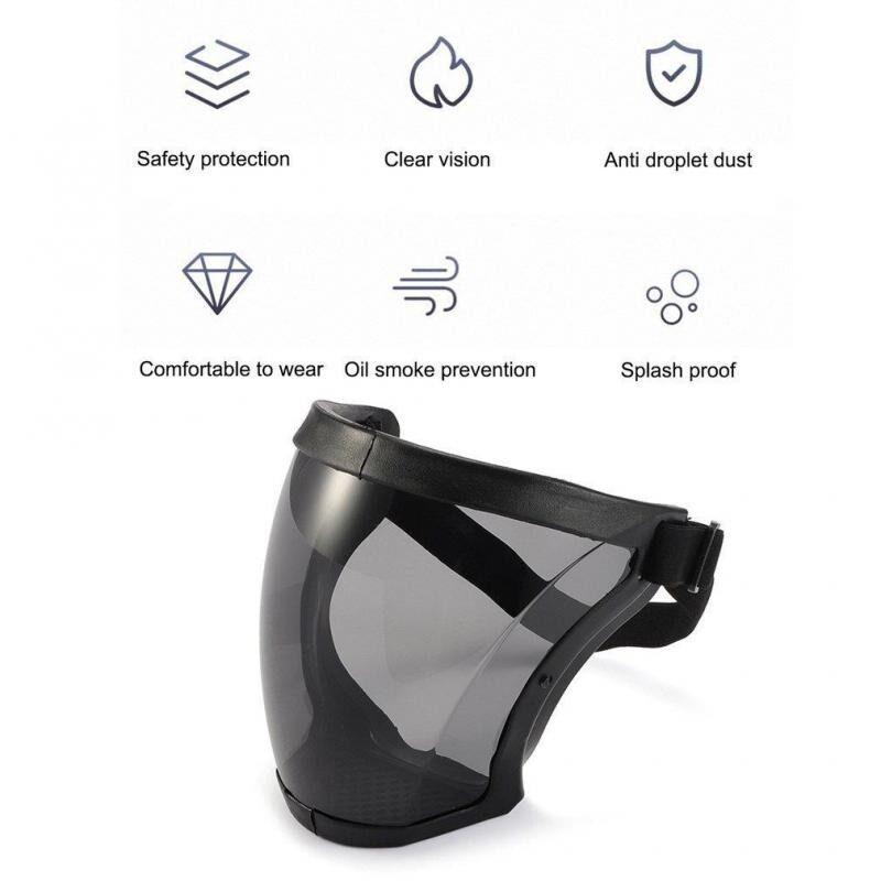 Transparent Full Faceshield Reusable Dustproof Anti-fog Mask Kitchen Protection Anti-splash Mask
