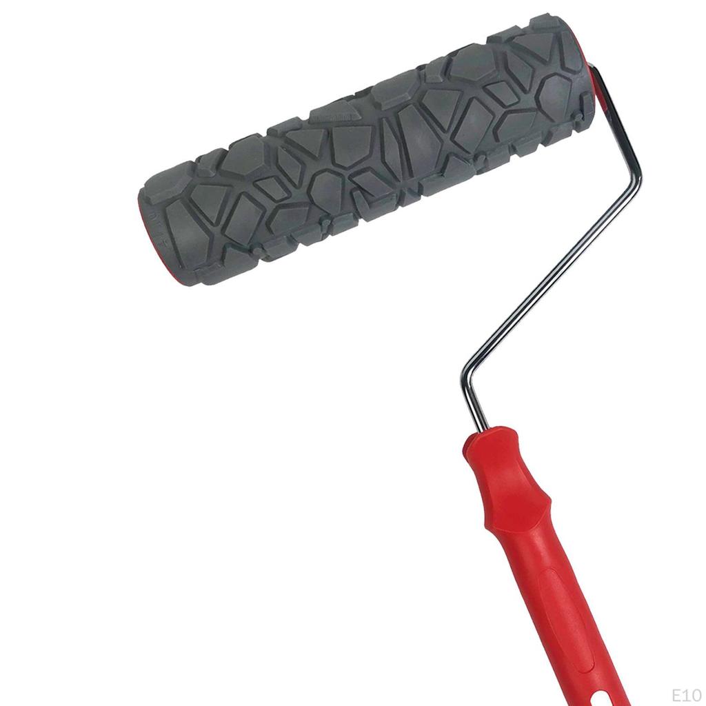 Rolă de vopsea de 10 inch, decorare pentru vopsire, gofrare, textură din cauciuc, multifuncțională
