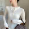 Women's Elegant Cashmere Polo Neck Sweater - Warm, Wide Ribbed Knit Base Layer for Autumn/Winter