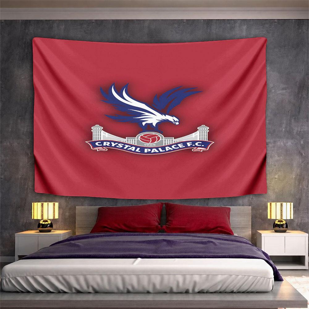 "Crystal Palace F.C. Logo on Red Background" Pattern Wall Hanging Tapestry Decorative Tapestry Home Decor for Bedroom and Living Room