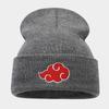 Autumn and Winter New Naruto Shippuden Auspicious Cloud Embroidery Knitted Hat for Men and Women Casual Versatile Personality Trend Warm Hat