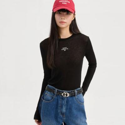 Sheer Slim FiT Basic T shirT lqTaw25900