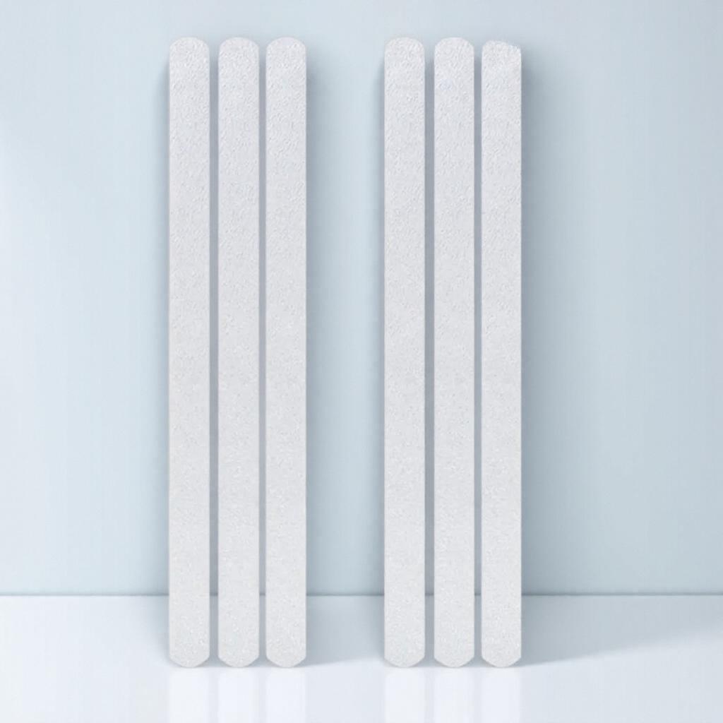 6/12/24 Pcs Anti Slip Bath Shower Stickers Non Slip Floor Grip Safety Tape for Bathroom Home Bath Mat Adhesive Strips White