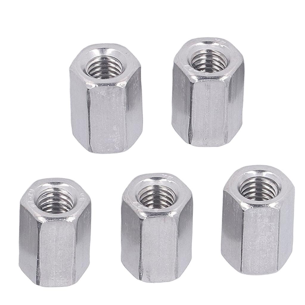 20Pcs Hex Coupling Nut Set Connector 304 Stainless Steel Industrial Fastener M6x1.0 10 L15mm