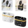 Toothpaste Holder Resin 2 Slots Multifunctional Makeup Brushes Holder for Countertop Desks Toothbrush Bathroom Shower