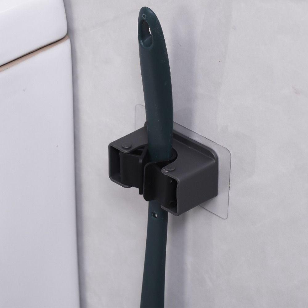 Wall Mounted Mop Clamp Traceless Broom Shelf New Bathroom Rack