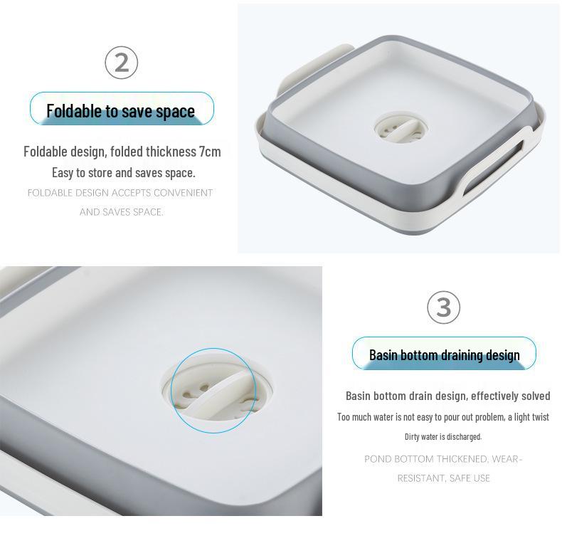 Collapsible Kitchen Sink Basket: Portable Telescopic Folding Basin for Washing and Draining Vegetables and Fruits.
