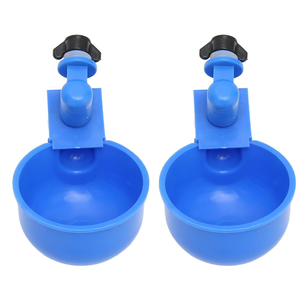 2Pcs Automatic Chicken Water Cup Anti Rust Simple Installation Use Blue Chicken Water Feeder for