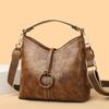 Casual Large Capacity Shoulder Crossbody Bag Fashion Shopper Totes High Quality Vintage Design Leather Bucket Handbags For Women