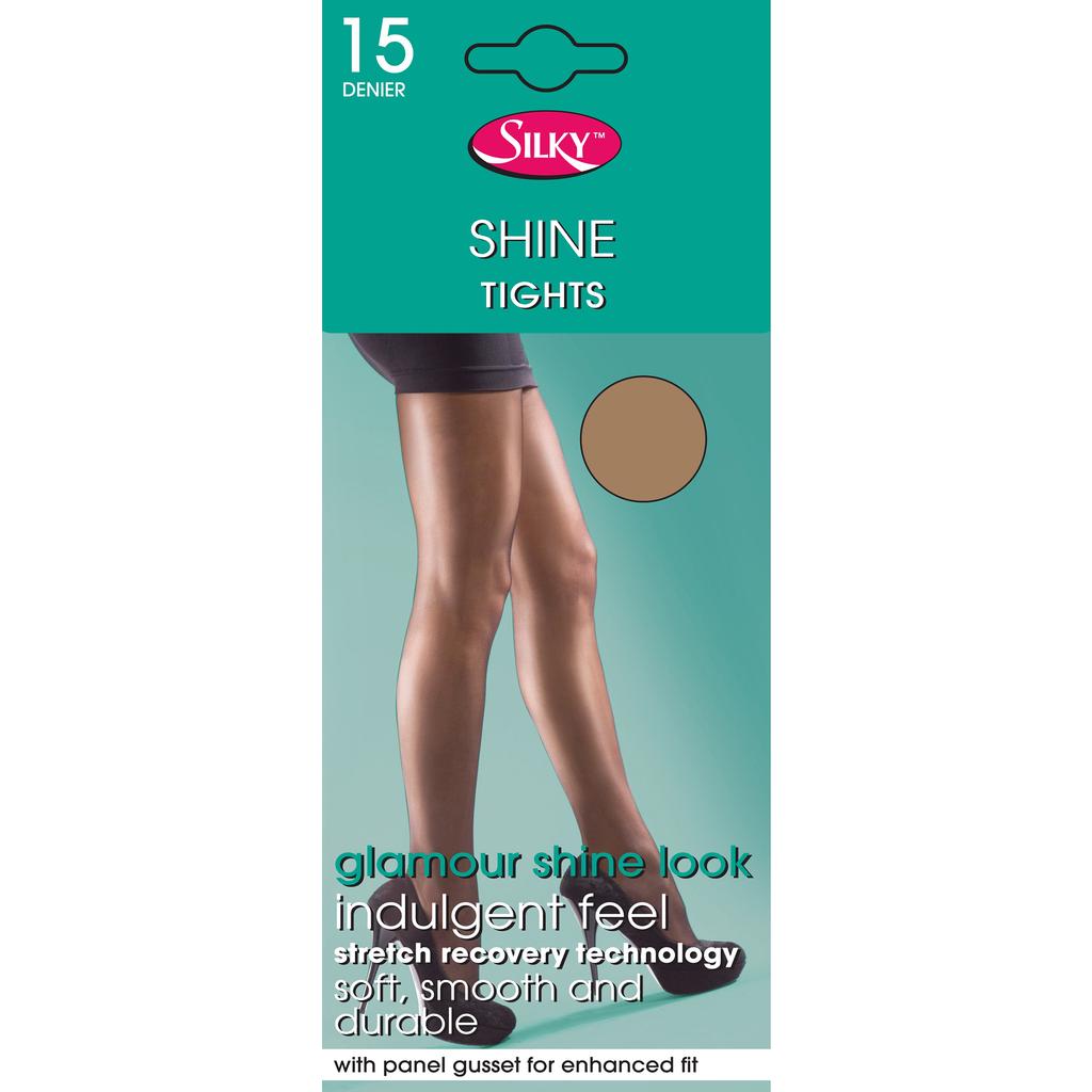 Silky Womens/Ladies Shine Tights Extra Size (1 Pair)