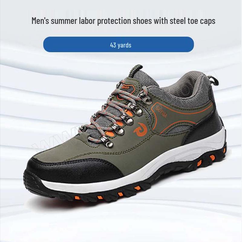LanOuDun Men s Summer Steel Toe Safety Work Shoes