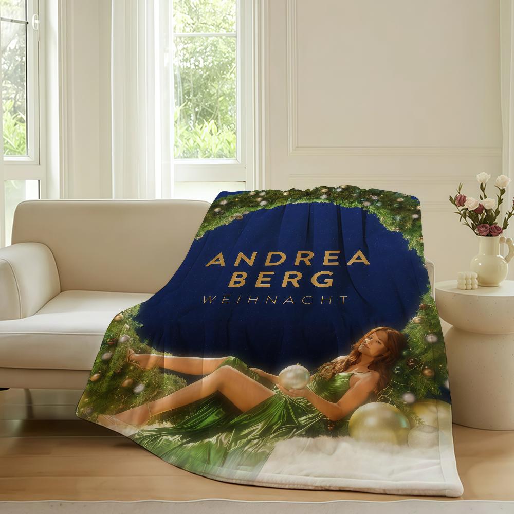German Singer Andrea Berg Blanket For Sofa Office Bed Plane Travel Sleep Read Relax Camping Soft And Warm