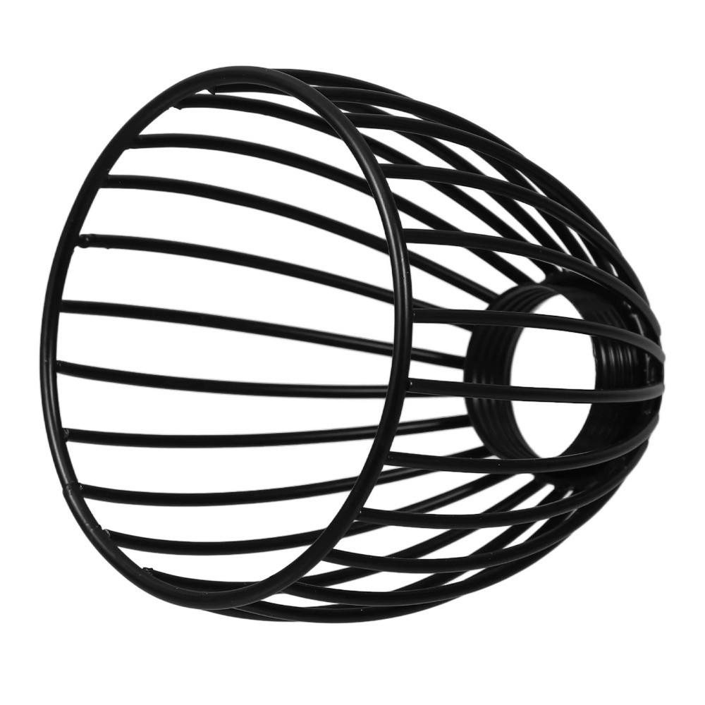 Iron Bird Cage Lampshade Black/Silver Drum Shades Chandelier Light Bulb Cage Cover Home Decor