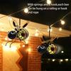 Solar Bees Lights Outdoor, Hanging Bee Solar Garden Lights Decor, Insect Bees Garden Decor for Outside, LED Bugs Lantern Decoration Bee Ornament