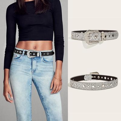 Adult For Rhinestone Belt For Dress Crystal Diamond Waist Belt Goth Style Belts