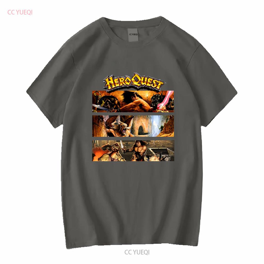 Heroquest T-Shirt vintage schwarz für Unisex lange oder kurze Ärmel vintage gewaschenes Oberteil für den Alltag Designer-Kleidung