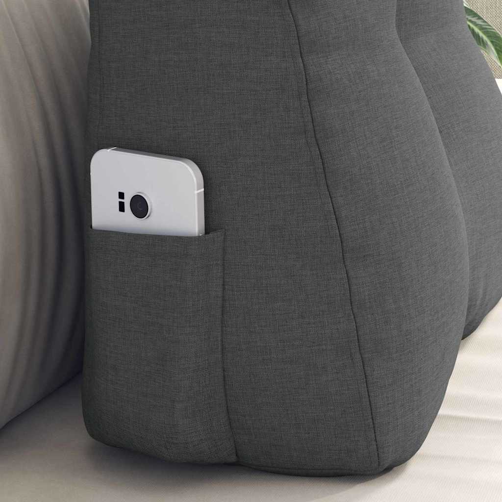 Back Cushion Dark Grey 45 x 24 x 50 cm Fabric