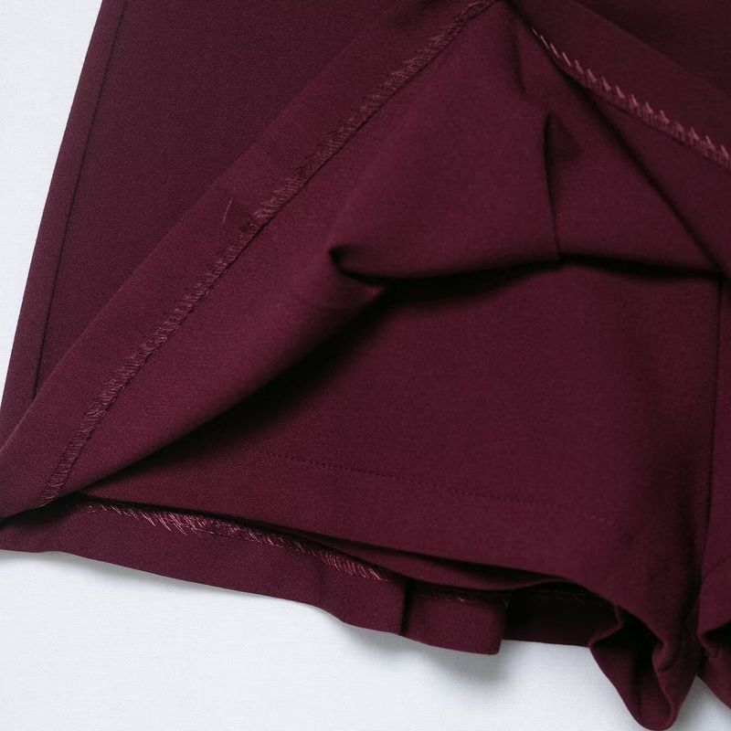 Kaslead New Arrival Women's Fashion Style Stylish Simple and Versatile Pleated Decorative Culottes 1478525