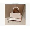 Dinner Bag Pearl String Handbag Dress Evening Bag Folded Flip Bag Women's Small Square Bag