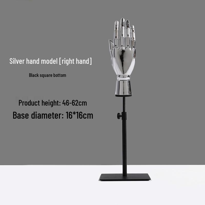 Electroplated Jewelry Display Stand: Mannequin Hand for Clothing Store Window, Glove Rack, and Ornament Display