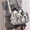 Y2K Niedliche Lolita Ita Tasche Große Kapazität Schulter Crossbody Tasche Kawaii Mädchen Transparente Messenger Tasche DIY Display Lässige Handtaschen