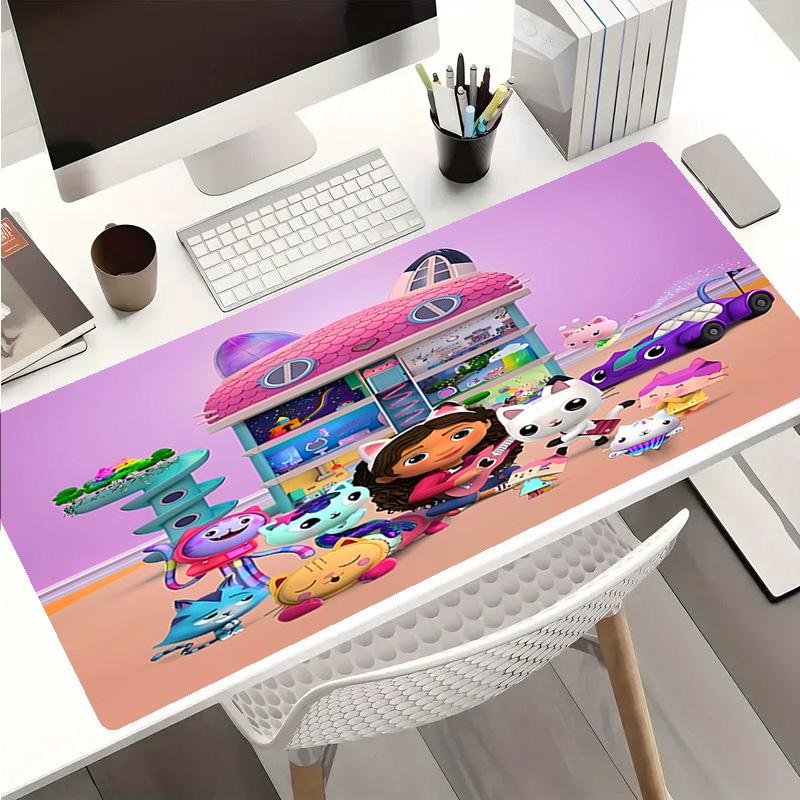 Gabby's Dollhouse1 Theme Premium Non-slip Mouse Pad with Stitched Edges,Durable Rubber Material,for Desktop & Gaming Great Gifts