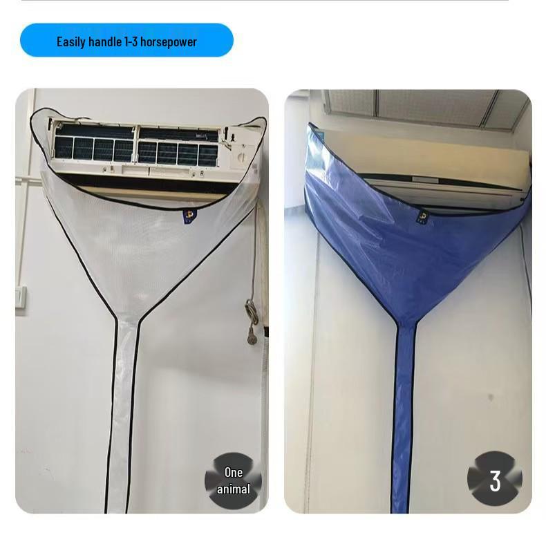 Wall-Mounted Air Conditioner Cleaning Bag, 1-3 HP Universal Waterproof Dustproof Cover.