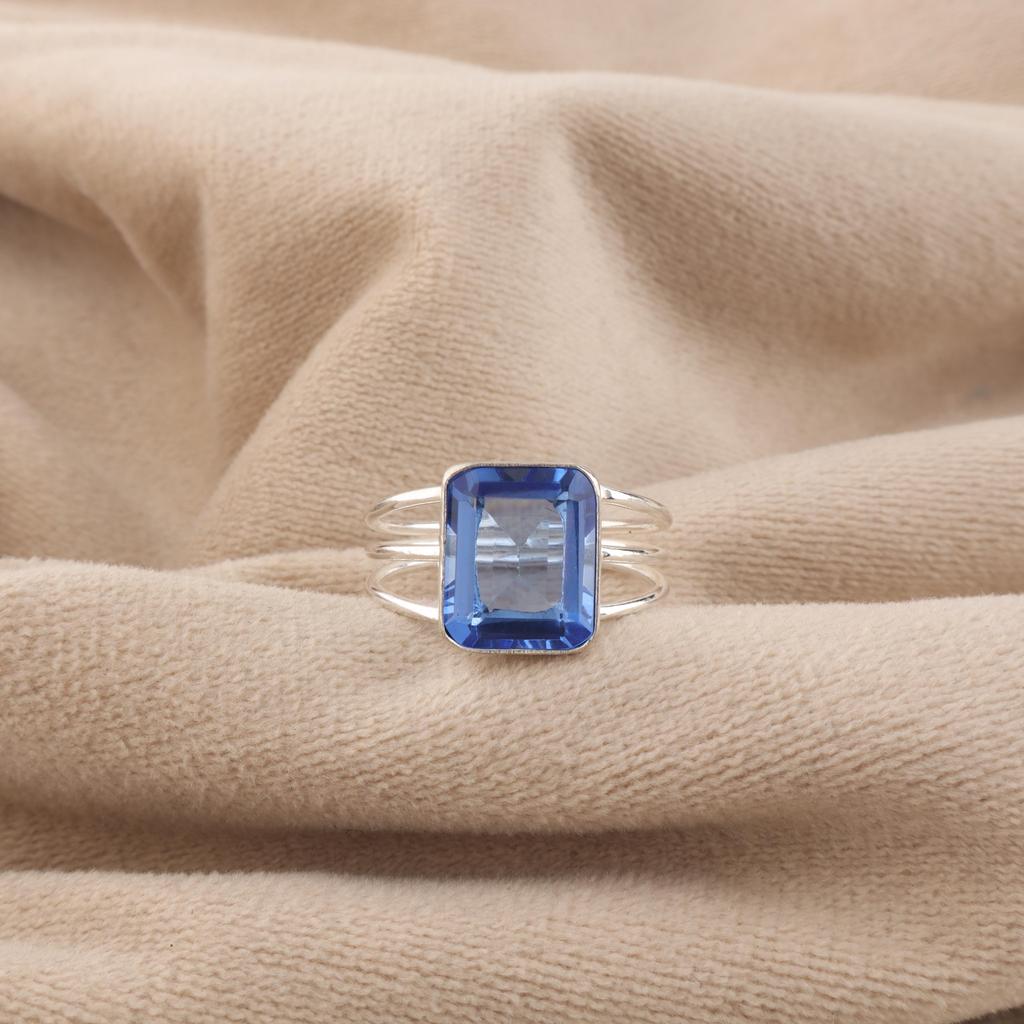 Rare Tanzanite Gemstone 925 Sterling Silver Women Jewelry Handmade Wedding Ring RR-78-10