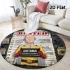 Onepunch Man Round Area Rug Carpet Rug For Living Room Bedroom Sofa Playroom Decor Nonslip Floor Mat