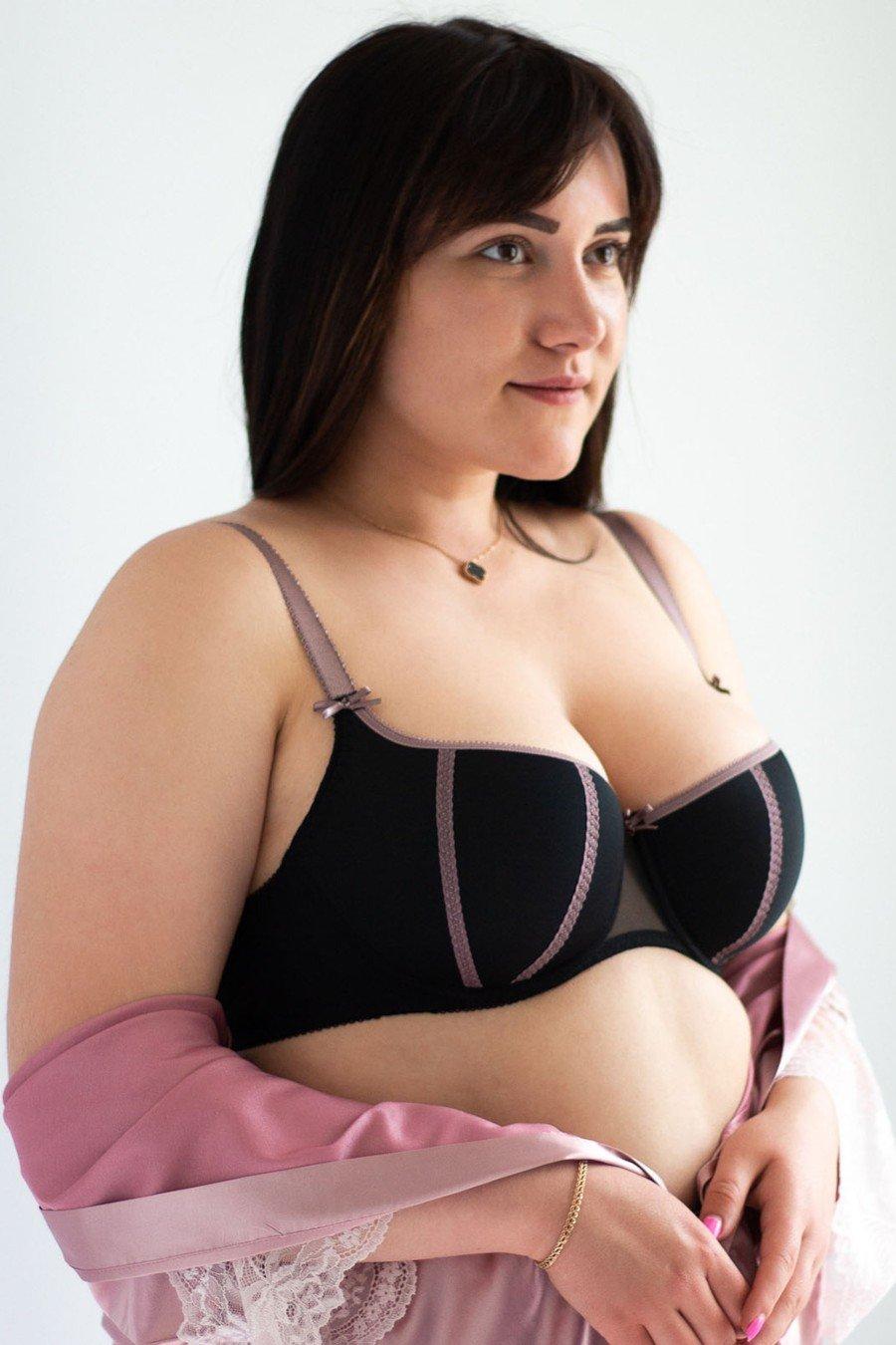 

Бюстгальтер із ущільненою чашкою Honey (96160) 75C прозорий колір чорний