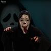 Halloween Mask Natural Latex Red Tongue Scream Mask Death God Horror Full Head Mask Halloween Party Costume Cosplay Prop