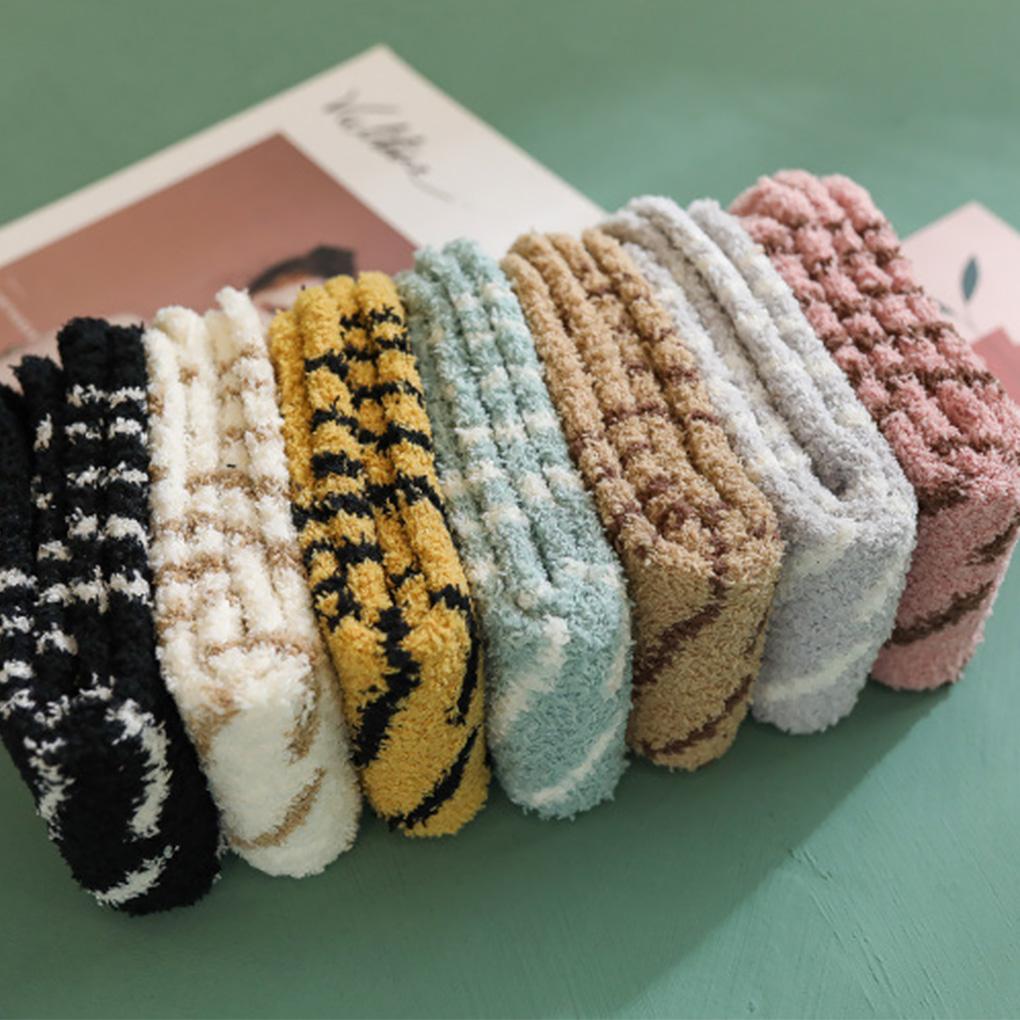 Warm Socks Soft Plush Slipper Sleep Stockings Cartoon Floor Sock for Indoor Autumn Winter