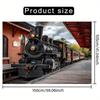 2D Plane 1-piece Vintage Steam Locomotive Scenery Background Suitable for Parties Photo Booths Birthday Parties