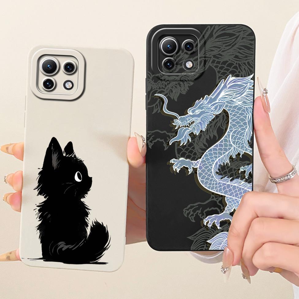 For Xiaomi Mi 11 Lite Casing For Xiaomi Mi 11 Lite 5G Cover Fashion Cartoon Cute Funny Painted Silicone Phone Case