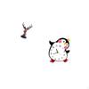 Deer Head Penguin Ornament Figurine Craft Animal Statue Home Decor Decorative Adornment Resin Wooden