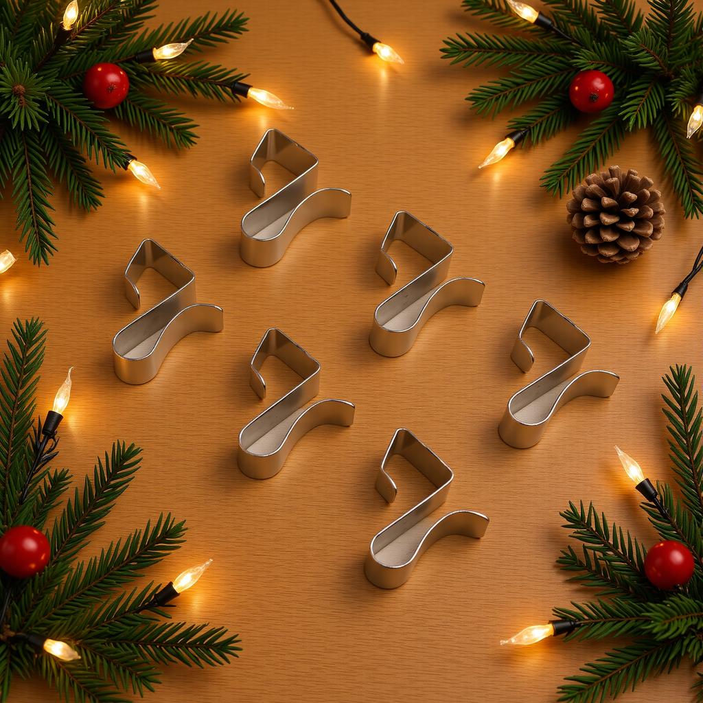 50 Stück Dachrinnenhaken zum Aufhängen von Weihnachtslicht, wetterfeste Metall-Dachrinnenhaken für Feiertagsdekoration